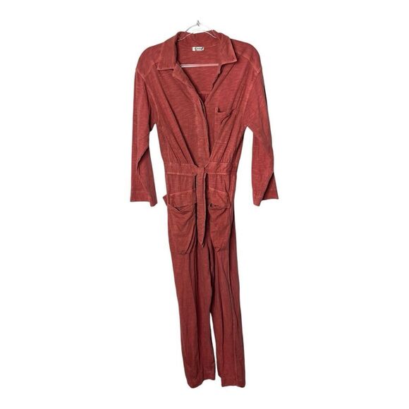 Free People Jumpsuit Womens Small Belted Gauzy Boho Romper Casual One Piece - Picture 1 of 10